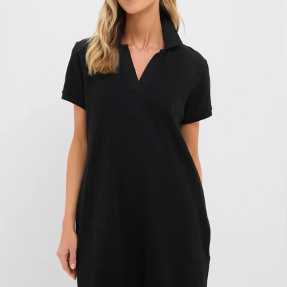 Black Hutton Polo Dress - Picture 1 of 4